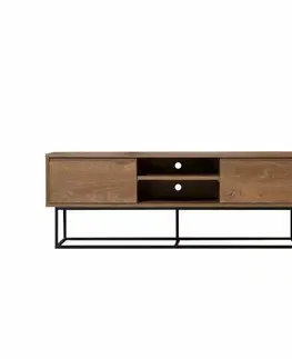 Televizní stolek Rodez Walnut and Black I, M