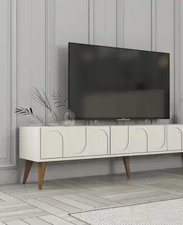 TV stolek Lyon 44 - Cream, Walnut