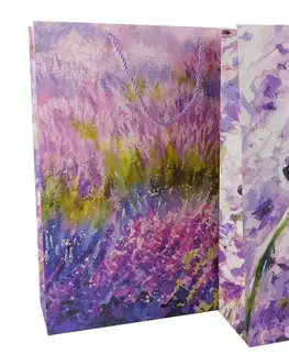 PROHOME - Taška dárková 31x40x12cm Levandule různé motivy