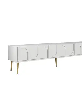 TV stolek Lyon 43 - White, Gold