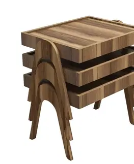 Sada odkládacích stolků (3 kusy) Roma - Walnut