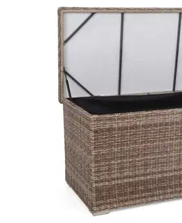 Zahradní úložný box polyratan 1037 l