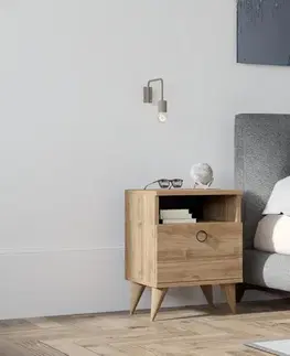 Noční stolek Barlo - Walnut