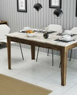 Jídelní stůl Milan Walnut and White