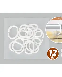 Bellatex Kroužky ke sprchovým závěsům, sada 12 ks
