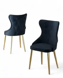 Sada židlí (4 kusy) Alpa - Anthracite, Gold