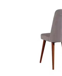 Jídelní set s rozkládacím stolem a židlemi (5 kusů) Vina 0701 - Walnut, Grey