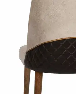 Sada jídelních židlí Nova Cream and Walnut, 2 ks, 2 ks
