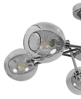 Stropní lampa Ozzo s chromovým lustrem
