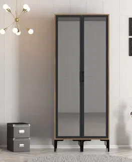Šatní skříň Kumsal RR - Walnut, Anthracite