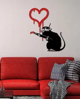 Dekorativní kovový doplněk na zeď Banksy Metal 08