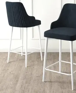 Bar Stool Set (4 Pieces) Enox - Anthracite, White