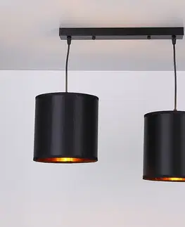 Závěsná lampa černá 2xE27 Candida