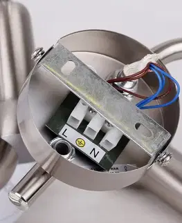 Spirálová stropní lampa 3X40W E14 saténový nikl ARC