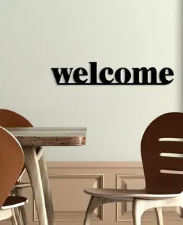 Dekorativní kovový doplněk na zeď Welcome