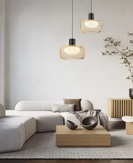 Lampa wisząca Sopra 40 czarno złota metalowa nad stół do salonu