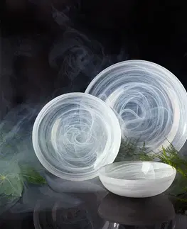 Talíř mělký bílý 28 cm - Elements Glass - 321900