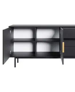 Komoda VIVALA 2D3S, černá