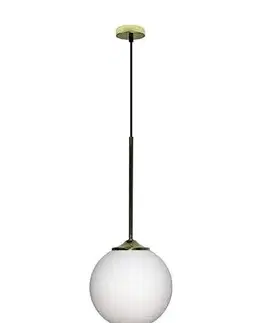 Závěsná lampa zlatá/bílá koule 20cm Glasgow Ledea