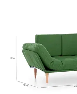 Trojmístná rozkládací pohovka Nina Daybed - Green GR106