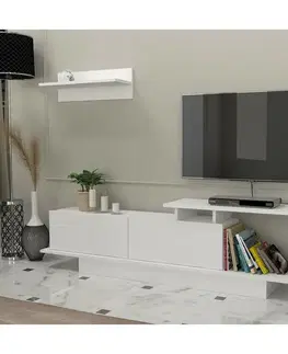 Televizní stolek s poličkou Asos White