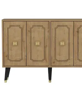 Konzolový stolek Roland - Sapphire Oak, Gold