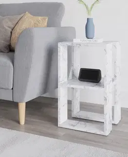 Noční stolek Lonie - Carrara Marble