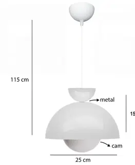 Závěsný lustr 241340 Bolla, bílá