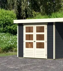 Dřevěný zahradní domek ASKOLA 3 s přístavkem 280 Lanitplast