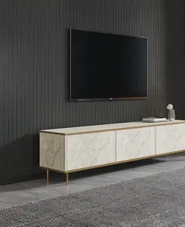 TV stolek Imaj - Travertine, Gold