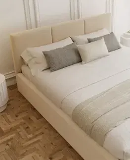FDM Čalouněná manželská postel FRESIA | 140 x 200 cm Barva: Šedá