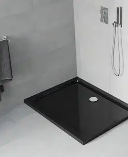 MEXEN Flat sprchová vanička obdélníková slim 80 x 70, černá 40707080