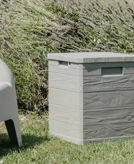 Úložný box na polstry Woody šedá, 90 l