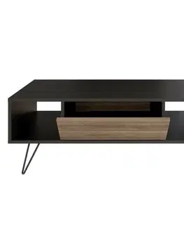 Konferenční stolek Mistico Black and Walnut