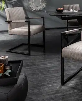 Estila Retro designová židle Inspirativní tmavě šedá 90cm