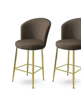 Sada barových židlí Fora Anthracite and Gold, 2 ks, 2 ks
