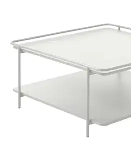 Estila Konferenční stolek Koge, světle šedý kov, 75 cm
