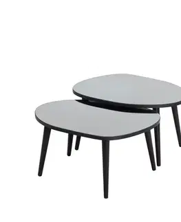 Sada odkládacích stolků (2 kusy) Gusto Set- Black, Fume