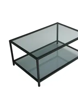 Konferenční stolek Astro Black s tmavým sklem