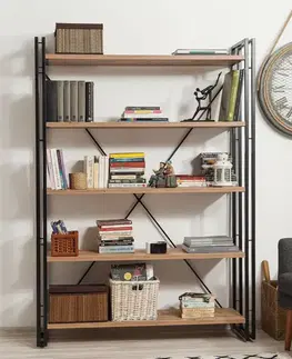 Regál Cosmo Fix Black and Atlantic Pine