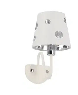 Bílá nástěnná lampa Batley Ledea s otvory