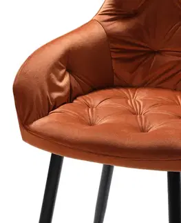 Jídelní židle BUTTON LOUNGE měděná, 2 ks