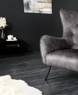 Křeslo ušák AMYKLAS Dekorhome