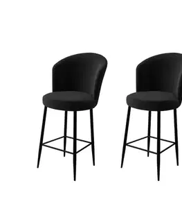 Bar Stool Set (2 Pieces) Fora - Black