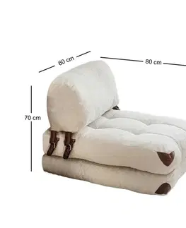 Křeslo Fold Teddy Cream