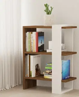 Knihovna Gaye Walnut White