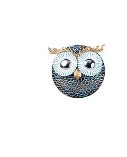 Dekorativní kovový doplněk na zeď Owl 3 - Silver