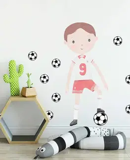 Bayo Samolepka na zeď Fotbalista, červená