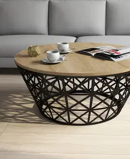 Konferenční stolek Stil Metal Ferforje - Oak