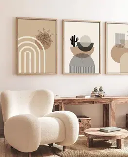 Dekorativní rámovaný obraz z MDF (3 kusy) Huhu264 - 50 x 35
